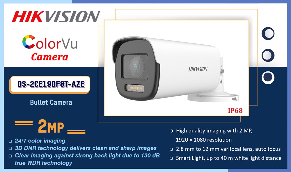 DS-2CE19DF8T-AZE - 2MP COLORVU Bullet Camera Sri Lanka